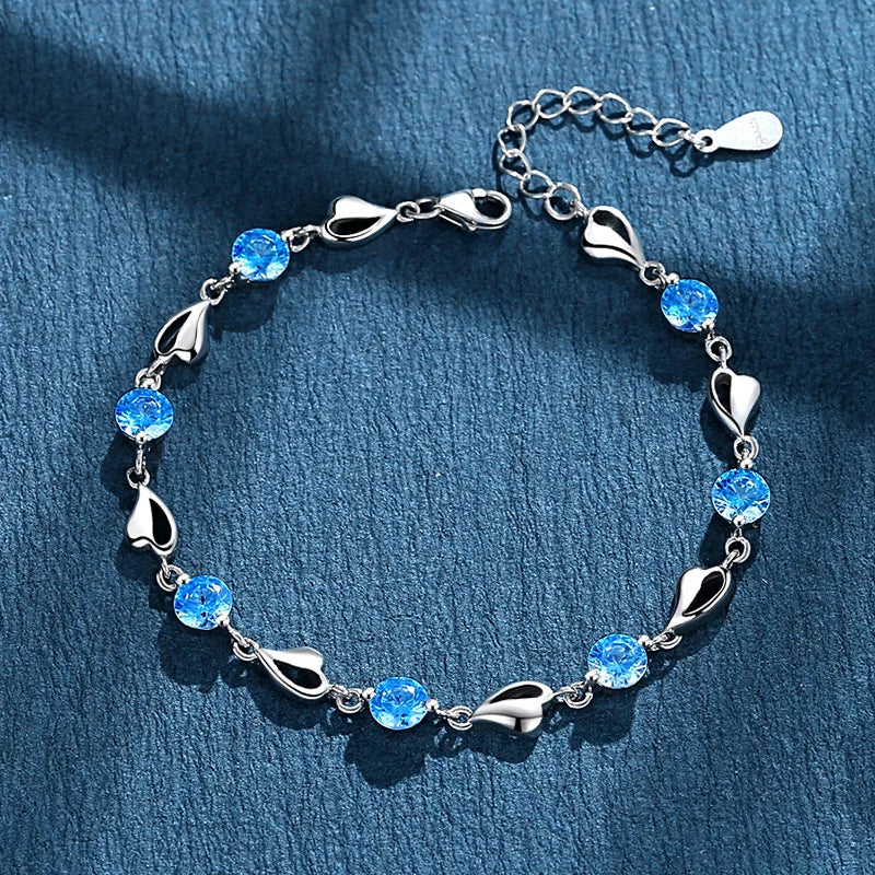 925 Sterling Silver Double Layer Bracelet for Womem Girls Irregular Knot Bangles New Simple Design Fashion Party Jewelry Gifts