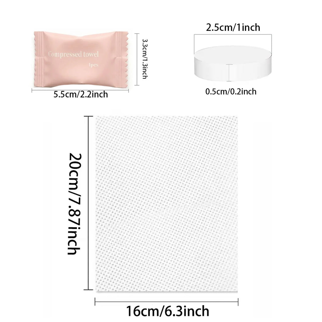 50PCS Dispossible Compressed Towels In Compressed Bag Suitable For Travel Camping Towel Disposable Face Pack