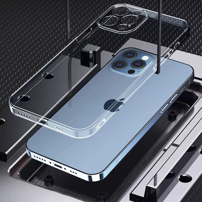 Clear Phone Case For iPhone 16 15 14 13 12 11 Pro Max Silicone Soft Cover For iPhone 13 Mini X XS Max XR 8 7 6 Plus Back Shell