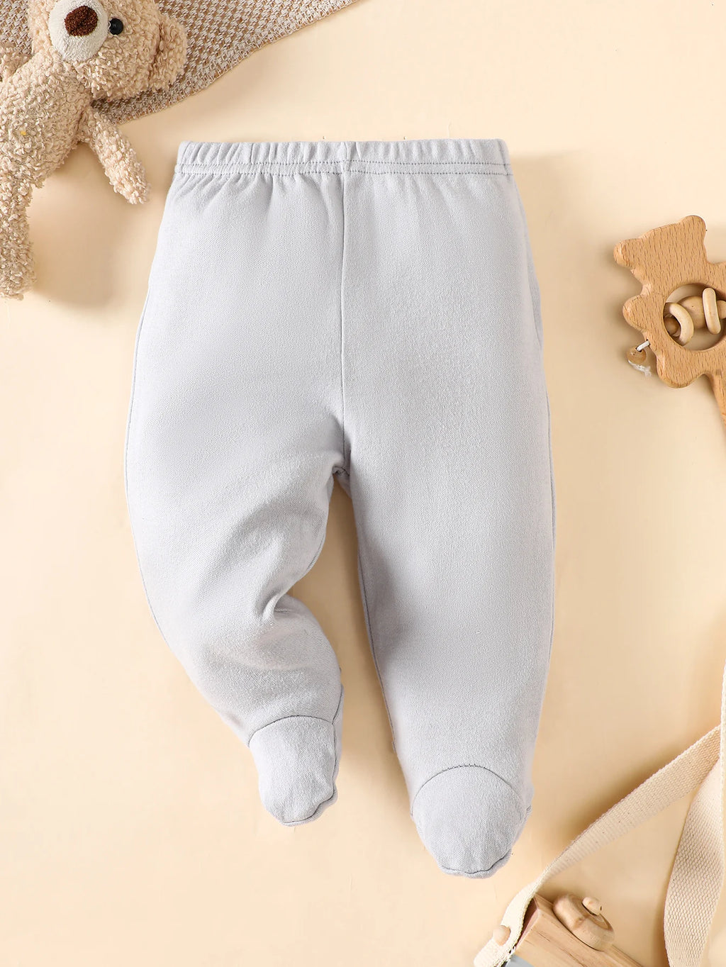 8-Piece Baby Romper Set | 100% Cotton | Cute Grey Bear Print | For 0-9M Infants