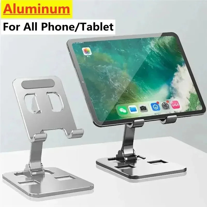 Universal Aluminum Alloy Tablet Stands Holder Flexible for iPad Adjustable Folding Lazy Desktop Live Mobile Phone Stand Mount