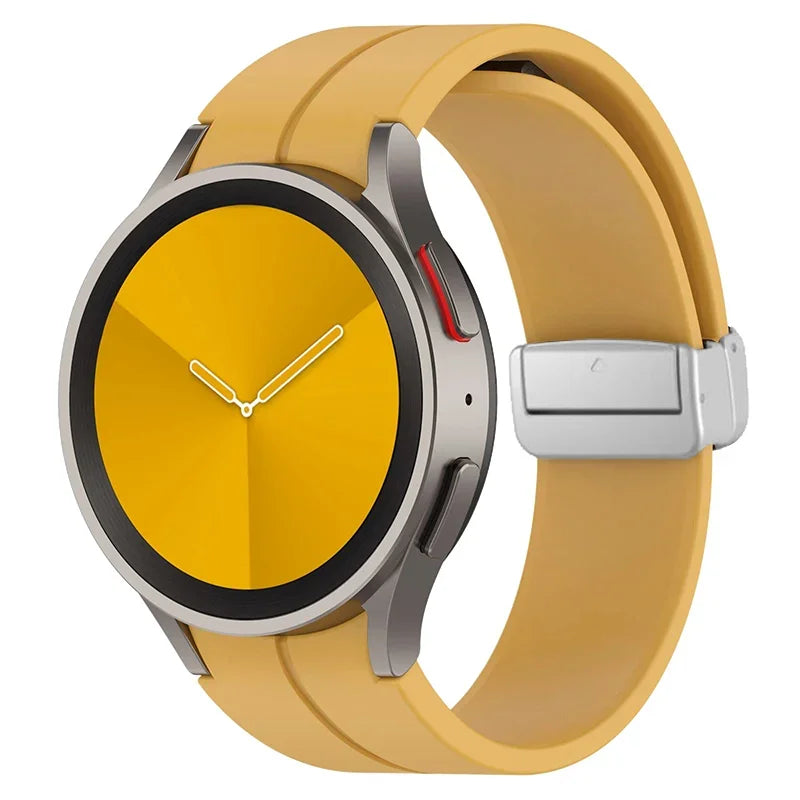 Original Silicone Band for Samsung Watch 7 6 5 4 Classic Strap 47mm 43mm 44mm 40mm Magnetic Buckle For Galaxy Watch 5 Pro 45mm