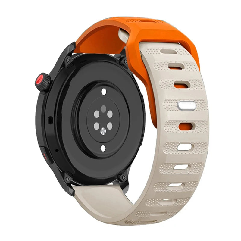22mm 20mm Silicone Band For Huawei Watch 5/4/3/GT3-4-5-6 Pro 46mm Amazfit GTR 4/GTS 4 Breathable Belt Galaxy Watch 7/6/5/4 strap