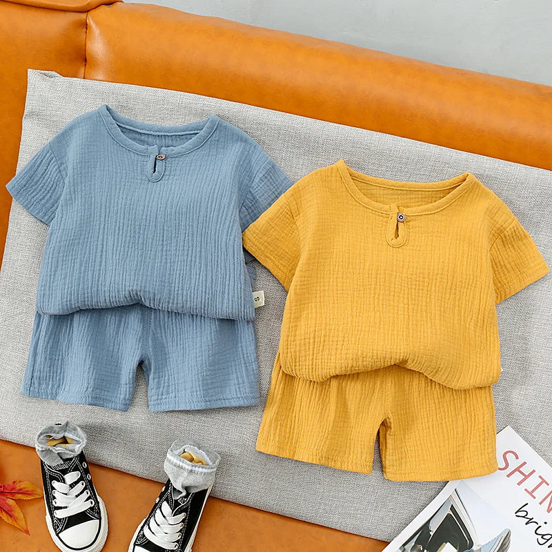 Kids Dinosaur Clothes Sets Cotton Outfits 2Pcs Infant Baby Boys Girls Clothing Newborn Top T-Shirt+Shorts 0-6Years Children Suit