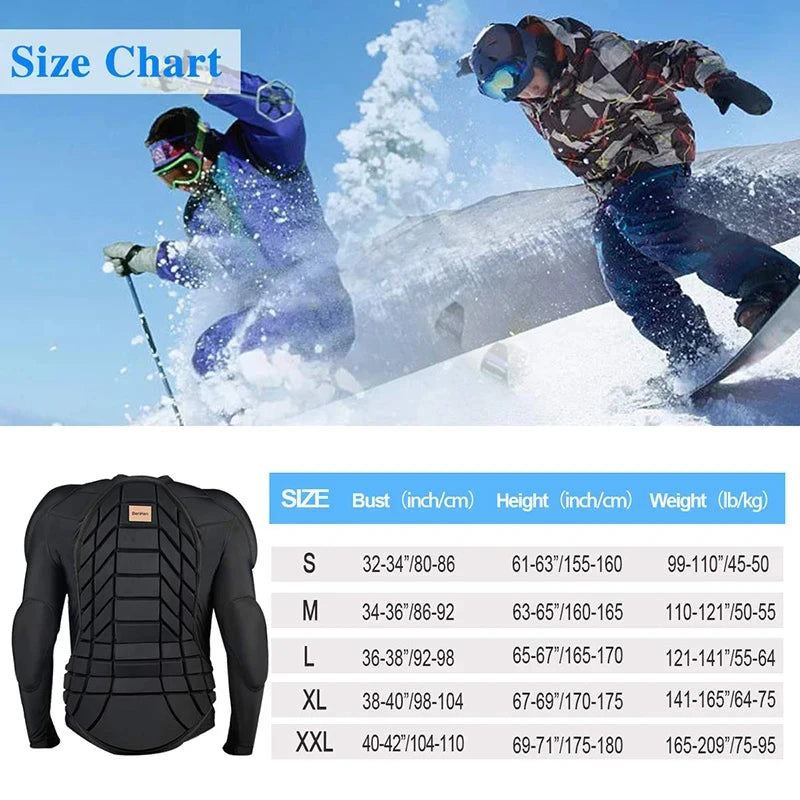 BEN KEN Ski Protective Ski Collision Clothing Inner Soft Armor Body Protective Clothing Suitable for Sports Ski Clothing Clothes