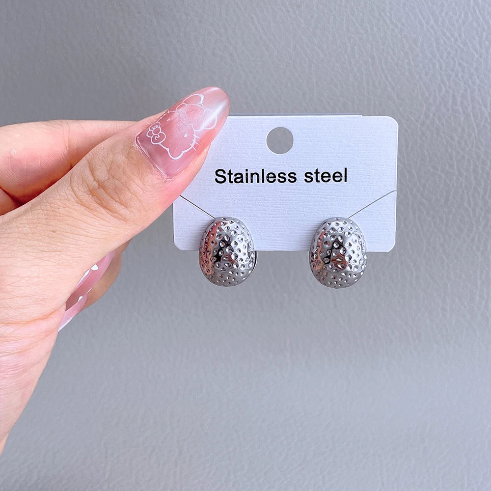 316l Stainless Steel Vintage-Inspired Waterproof Stud Earrings Personalized Charm Fashion Jewelry Accessories Bijoux Gift