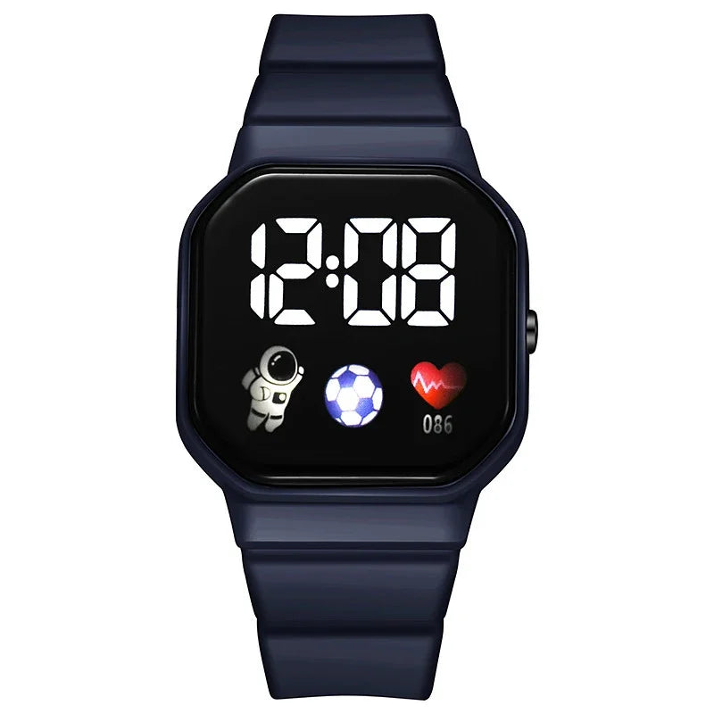 NEW LED Digital Watch For Kids Boys Girls Football Sports Watches Silicone Digital Watch Casual Childrens Electronic Wristwatch