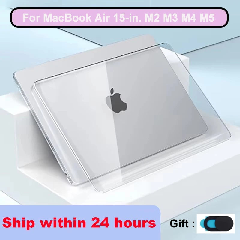 Laptop Cases for MacBook Air 15 Case M5 M4 A3448 A3241 Touch ID Pasta MacBook Air 15.3 Inch 2024 M3 A2941 M2 A3114 Funda Shell