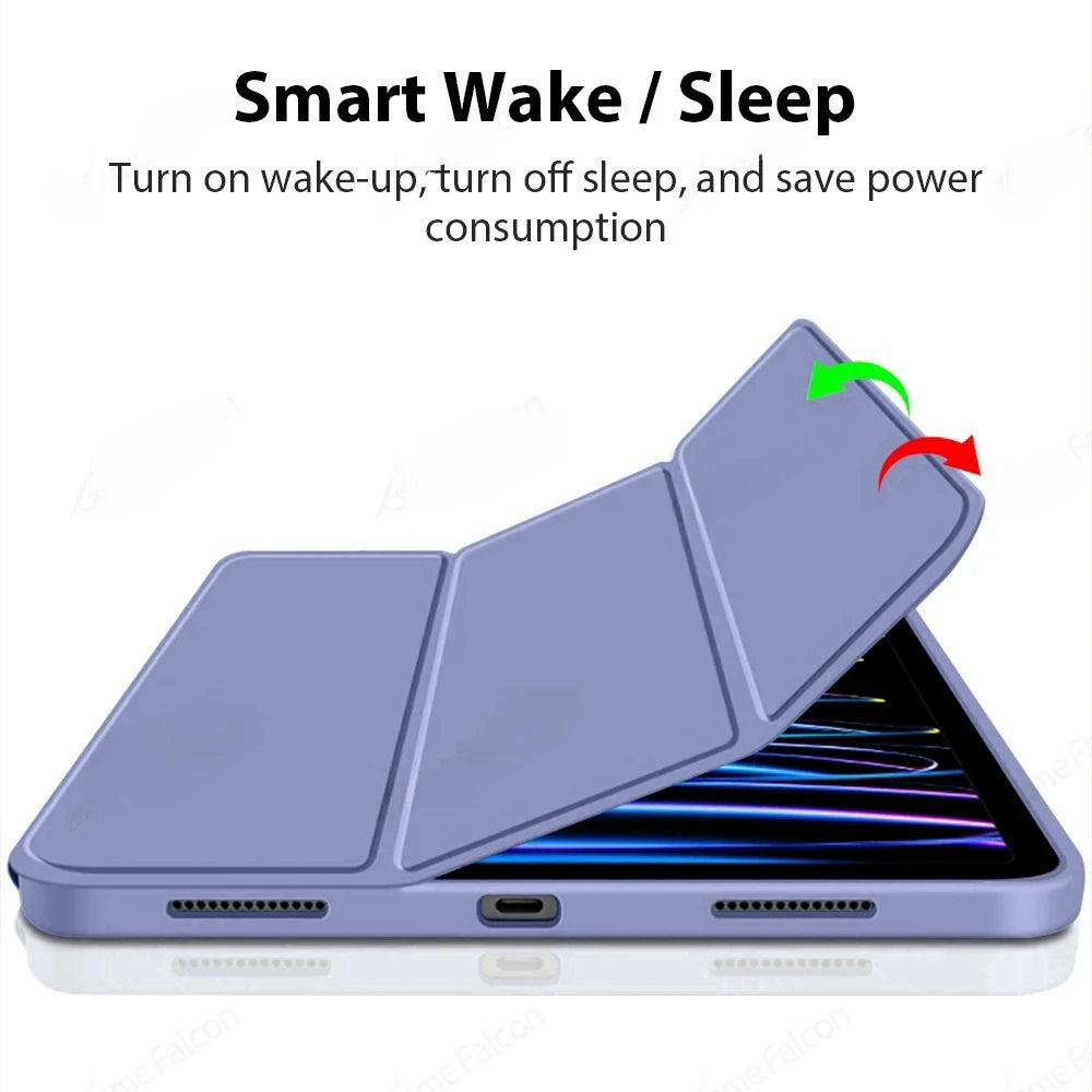 For iPad A16 Case 11th 2025 11inch A3355 TPU Trifold Magnetic Stand Tablets Cover For iPad 10th Generation Cases 10.9'' A2757