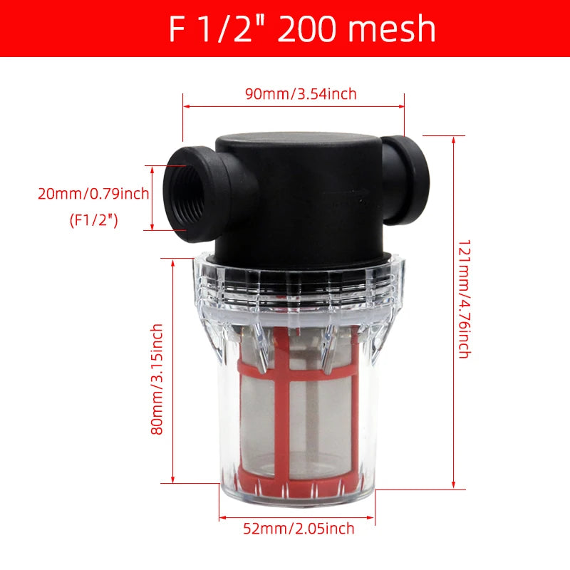 Garden Watering Filter 1/2'' 3/4'' 1'' Plastic Irrigation System Impurity Prefilter Aquaculture Household Water Pipe Filter