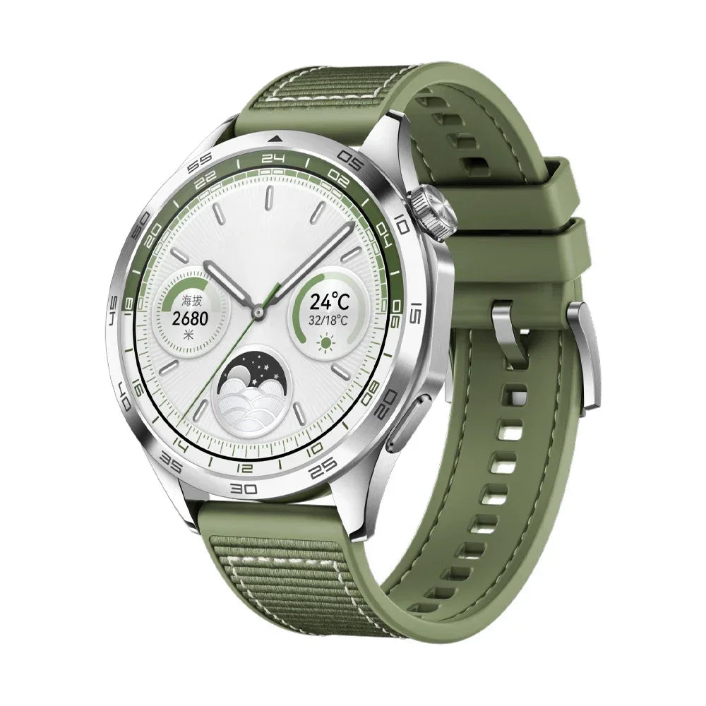 22mm Composite Silicone Strap For Huawei Watch 5 GT4/5 46mm Official Nylon Braided Bracelet Band Huawei Watch 4/GT5-4-3 Pro Belt