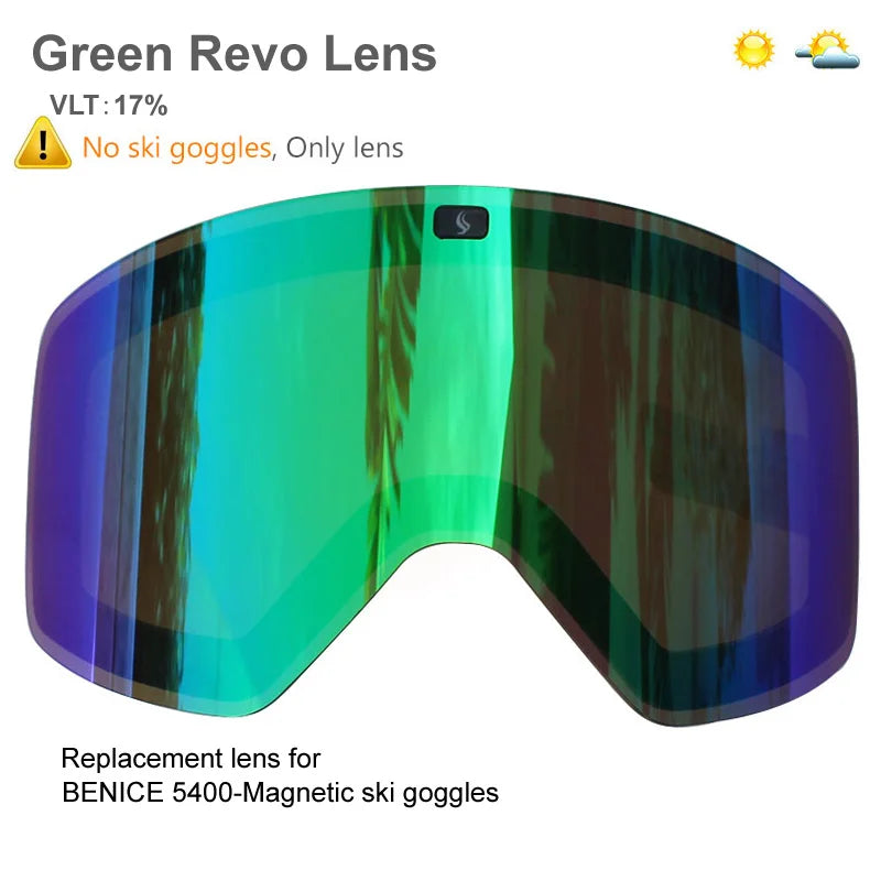 Ski Goggles with Magnetic Double Layer Polarized Lens Skiing Anti-fog UV400 Snowboard Goggles Men Women Ski Glasses Eyewear
