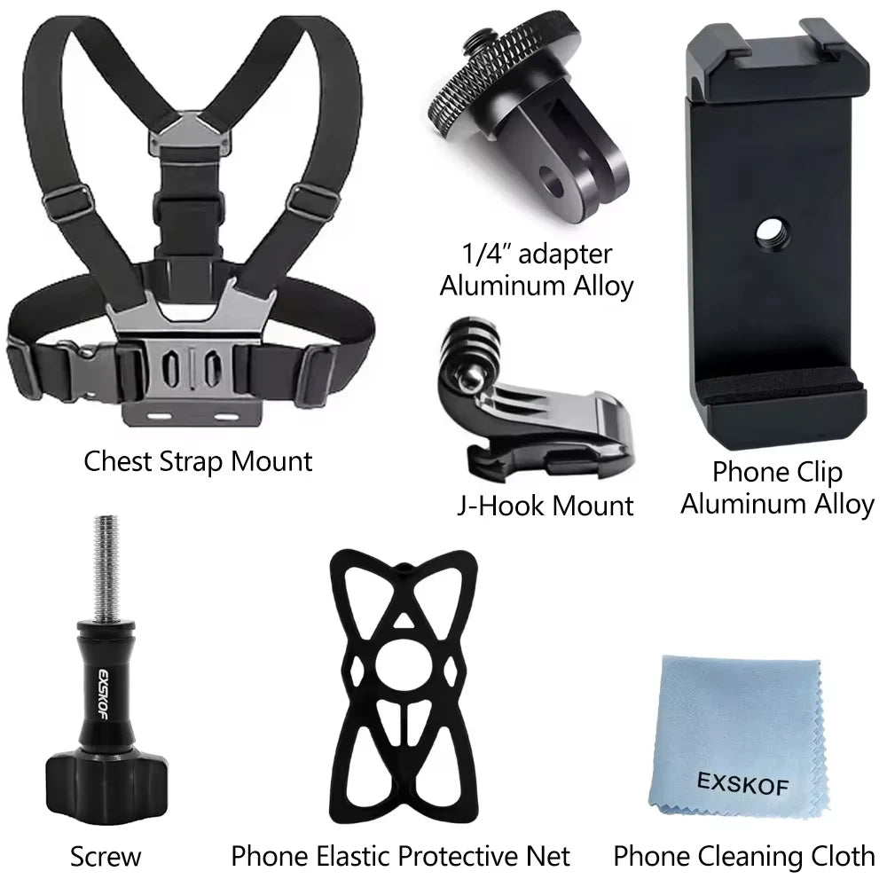 Adjustable Chest Strap Mount Harness Holder For GoPro Hero 13 12 11 10 9 Insta360 SJCAM AKASO DJI Osmo Action Camera Accessories