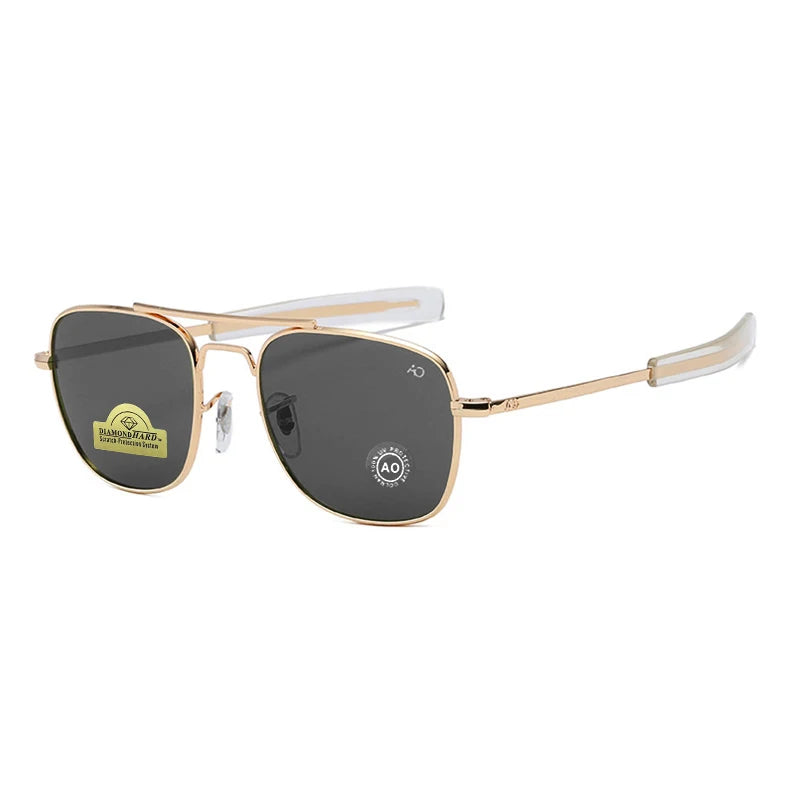 1pcs/3pcs Pilot Fashion Glasses Men Top Quality Brand Designer Tempered Glass Lens AO Pilot Fashion Glasses For Women Male