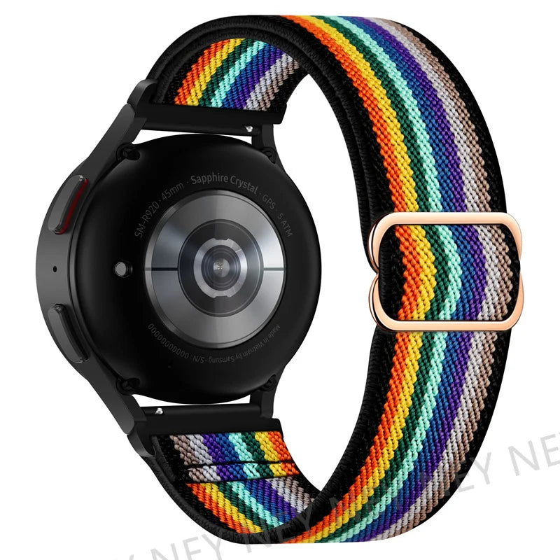 Shiny Pride Band For Samsung Galaxy Watch 6-7-4-5 pro-4 classic-Active 2 Elastic bracelet huawei watch gt 2 gt2 20mm 22mm Strap