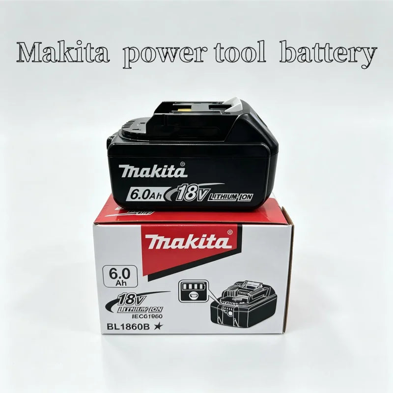 Original 18V Makita Battery 6Ah Rechargeable Lithium-Ion Battery BL1860B for Makita 18V Power Tools Replace Battery
