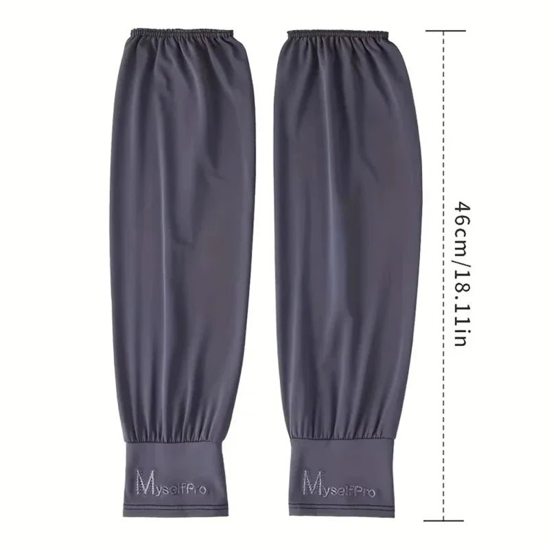 1 Pair Mens Ice Arm Sleeves Sunscreen Elastic Driving Gloves Outdoor UV Protection Arm Cover Sleeves Lightweight Cool Muff 2026