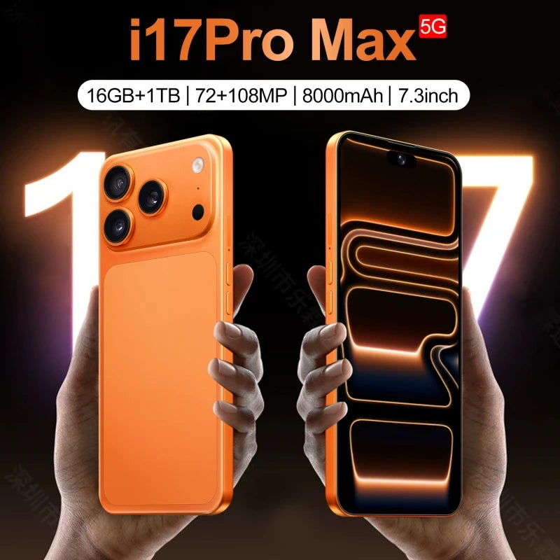 2026 HOT i17 ProMax NEW intelligent 5G standby original dual card dual battery 14 system global Android version 8000mAh JJ6