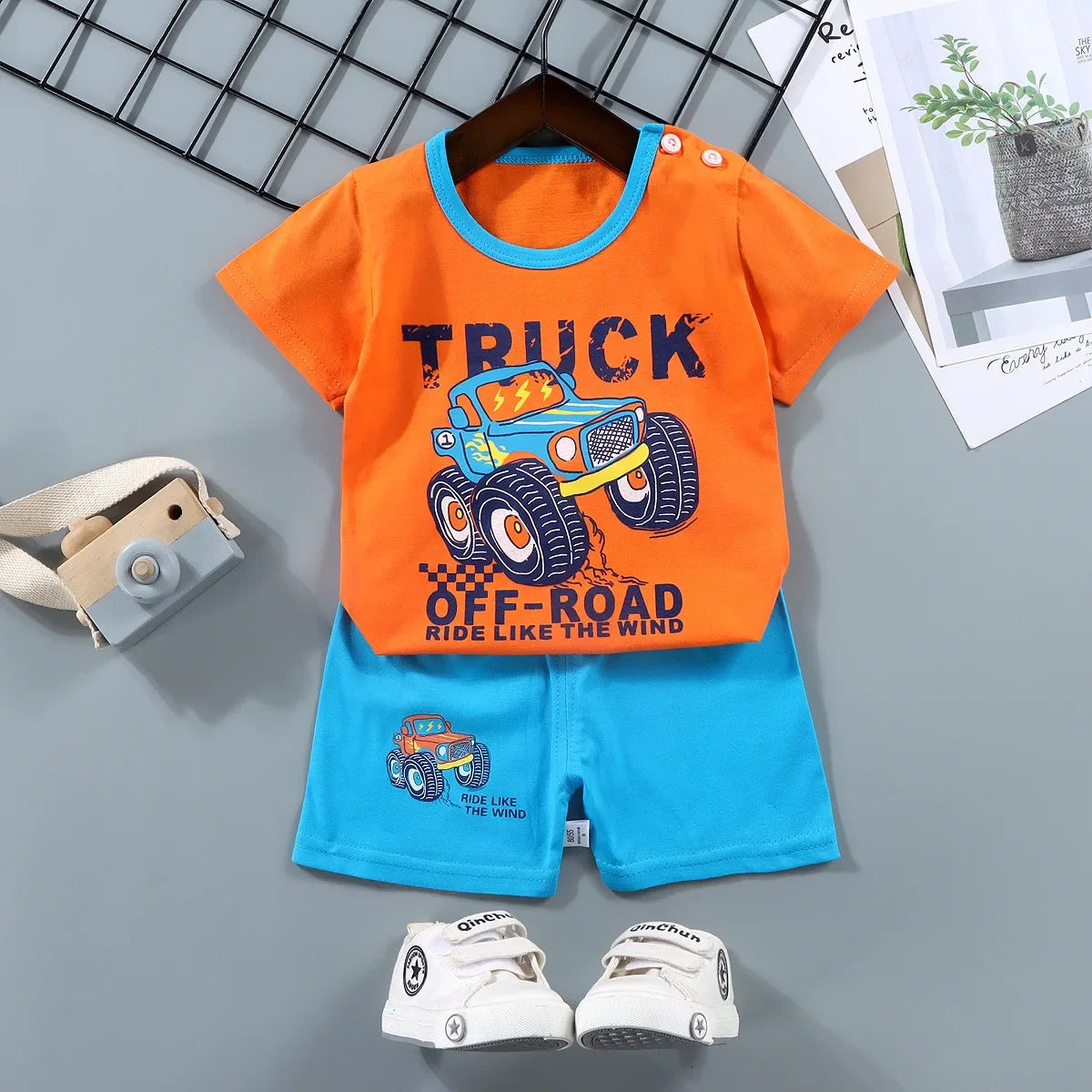 2PCS Mother Kids Clothes Children's Sets Boys Girl T-shirt Shorts Summer Cotton Short Sleeve Baby Children Clothing Toddler Suit