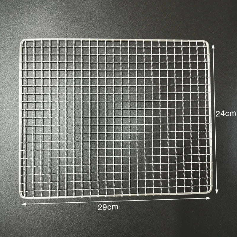 Stainless Steel 304 Food Grade 15-70CM Rectangle BBQ Barbecue Grill Wire Grid Mesh Net