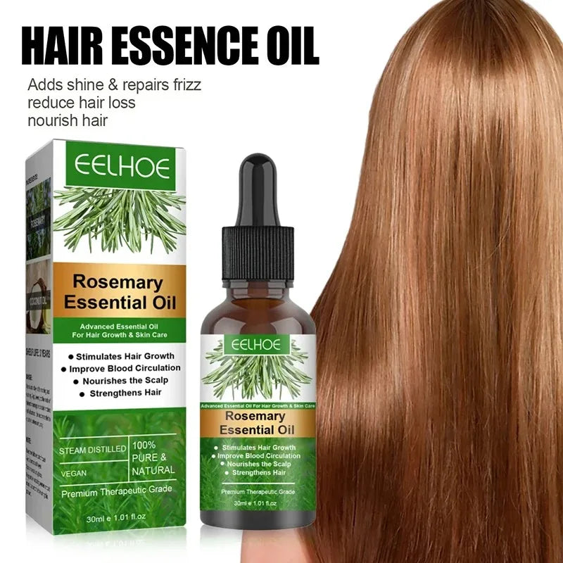 Rosemary Hair Growth Oil Natural Hair Care Serum Anti Hair Loss Scalp Treatment Repair Damaged Hair Stimulate Hair Follicles Thi