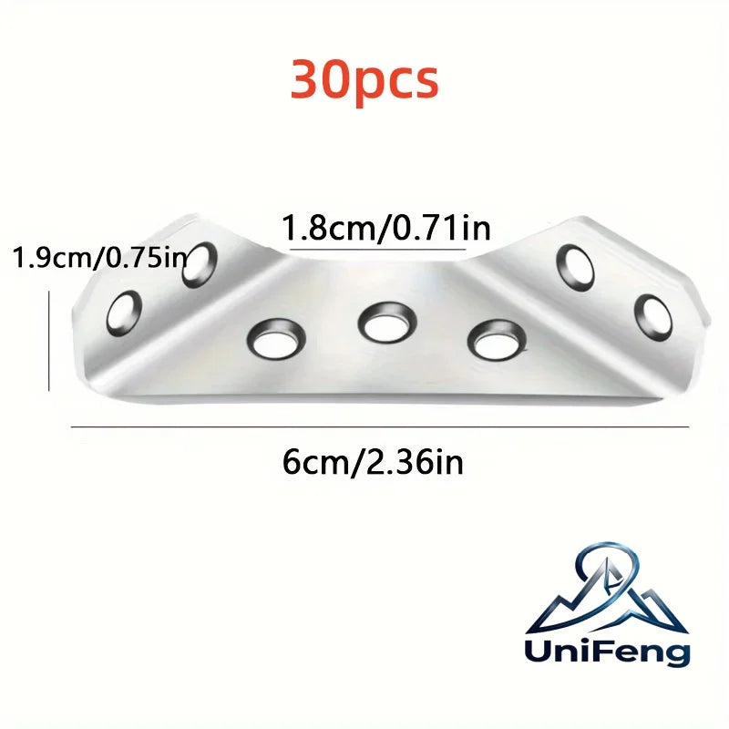 piezas código de ángulo de acero inoxidable engrosado 90 grados ángulo recto soporte fijo conectores de muebles
