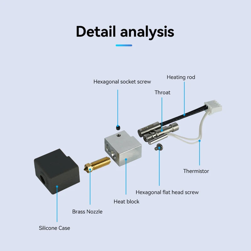 For Anycubic Kobra S1 Hotend Kobra S1 Combo Hotend Kit for Anycubic Kobra S1 Nozzle Print Head S1C 3d Printer Accessories