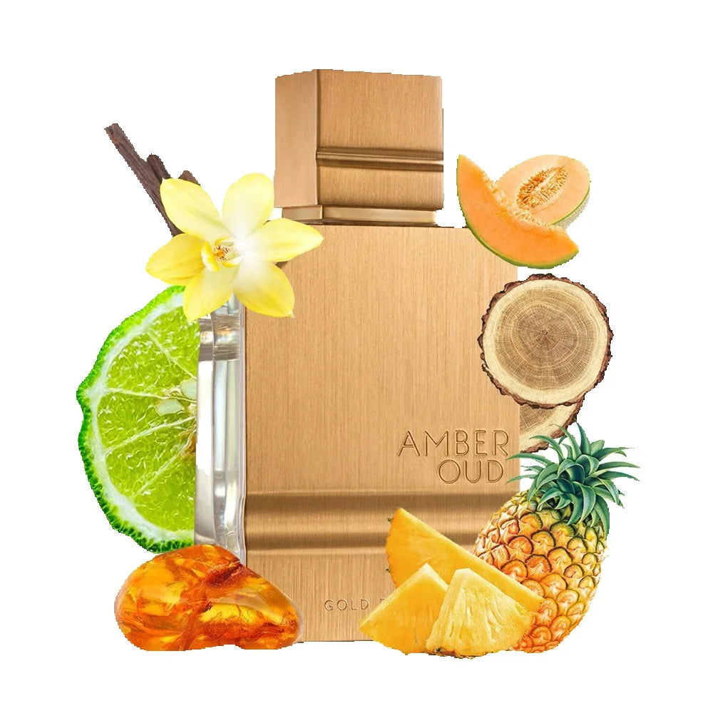 AL ARAMAIN Amber Oud Gold Edition - Arabian Perfume for Women and Men Unisex - Long Lasting Amber - 2 oz