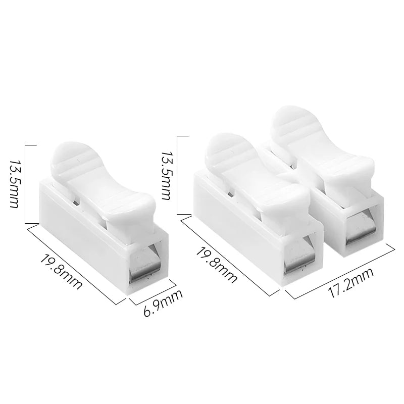 10/20/50pcs Quick Terminal Connector 1P 2P Cable Wire Connectors  Spring Wire Connection Terminals Terminal Block Connector