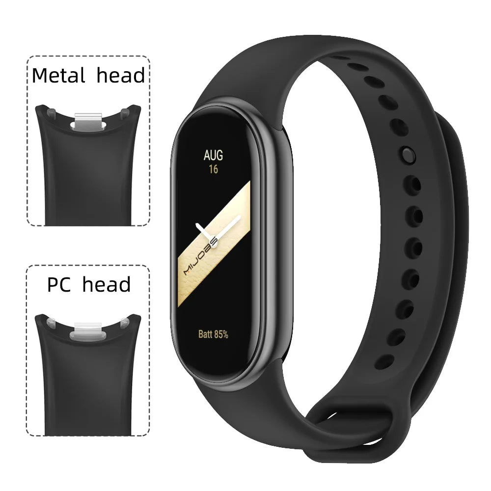 Bracelet for Mi Band 10 Strap for Mi Smart Band 10 9 8 NFC SmartWatch Sport Silicone Rubber Wristband Correa Miband 8 9 Strap