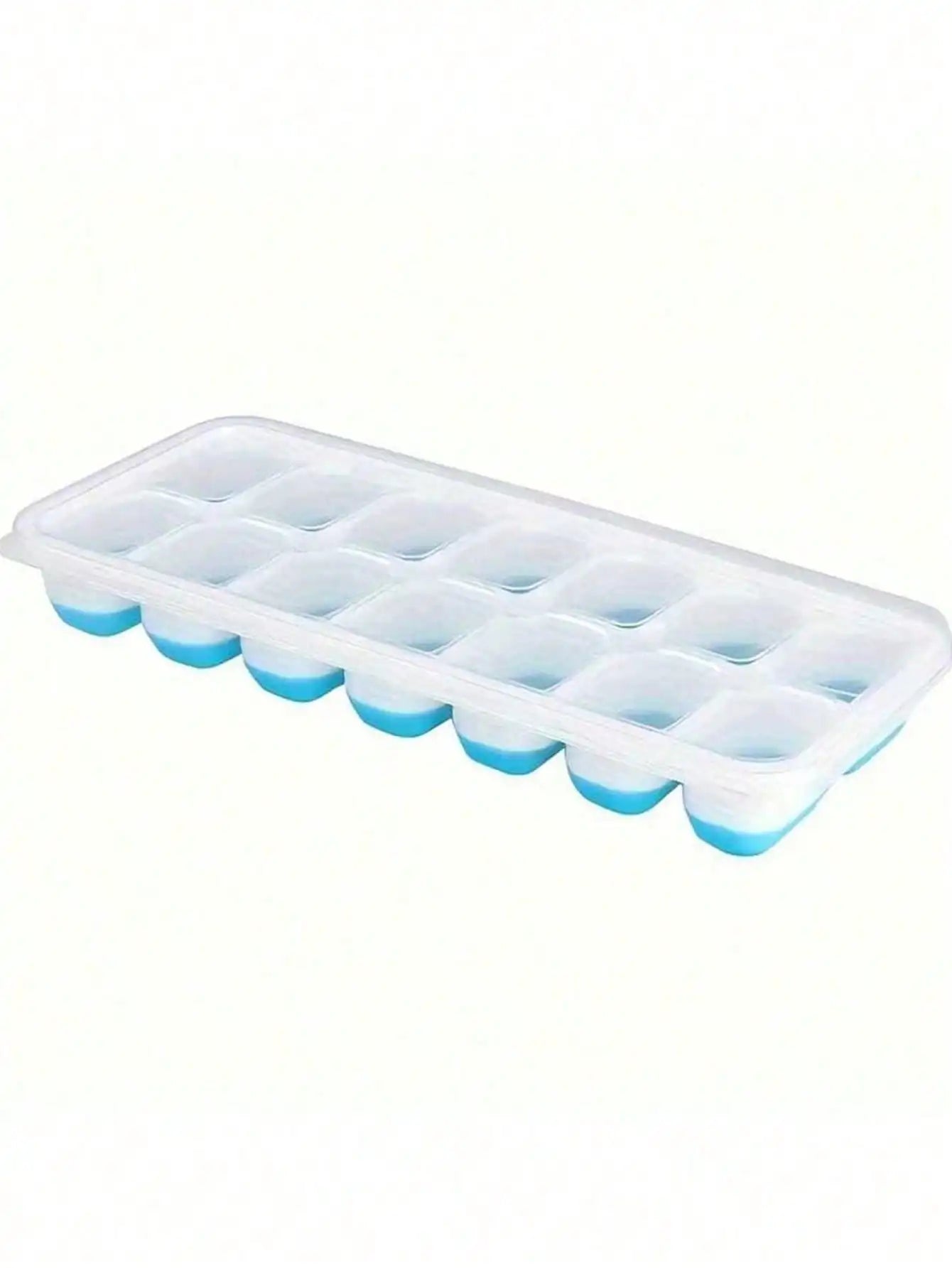 1/2/4pcs Silicone Ice Cube Trays, Easy Release & Flexible, 14-Cavity 4-Color Mixed With Anti-Spill Removable Lids, Stackable With Lid, Kitchen Accessories, Small Kitchen Tools