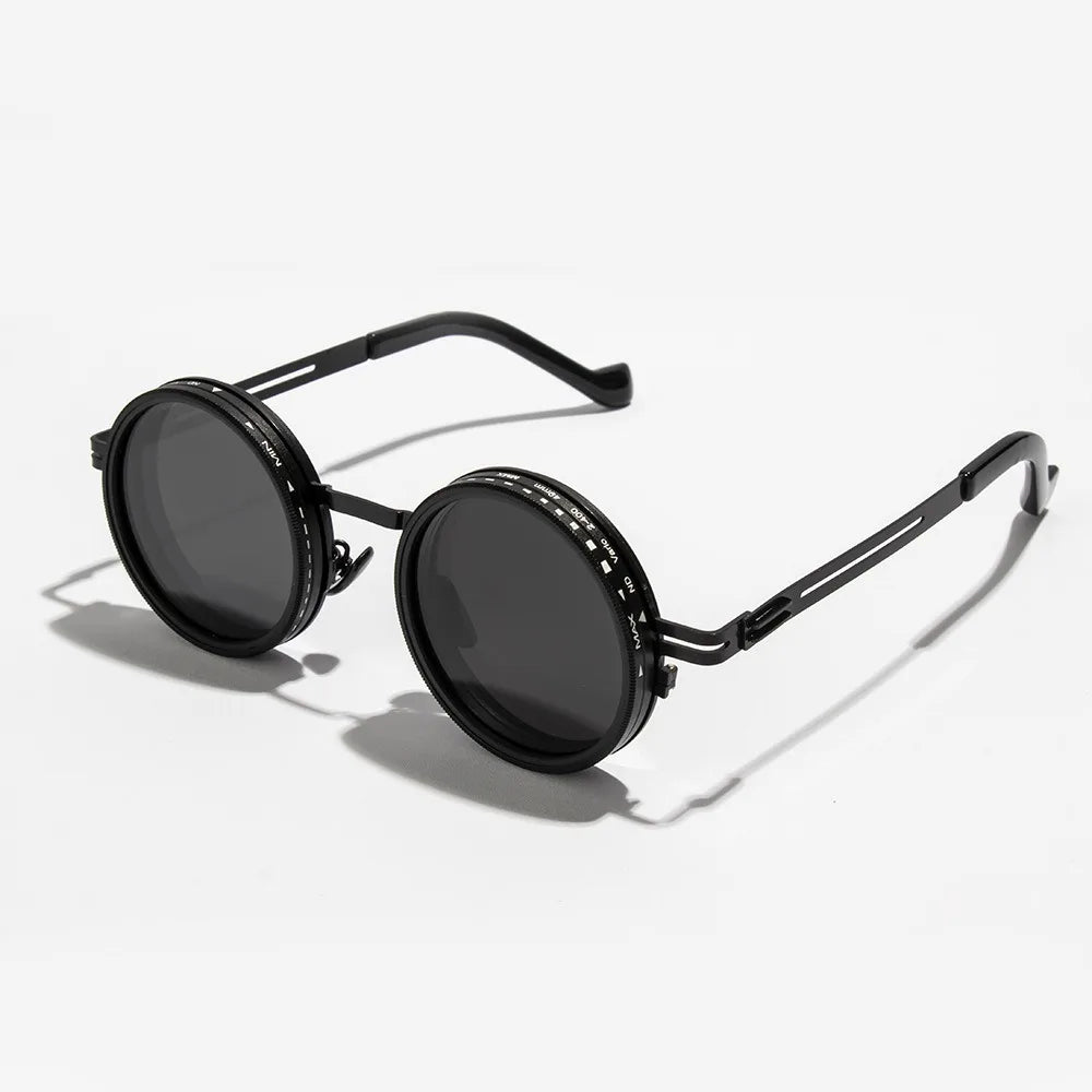 ND2-400 Adjustable Dimming Glasses ND Filter UV400 Polarized Sunglasses With Glasse Case 9 Level Fishing Sunglasses Outdoor