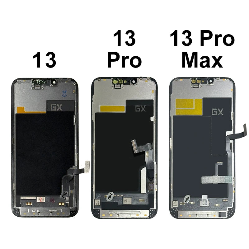 GX OLED For iPhone X XS XR XS Max LCD 11ProMax 13 ProMax 14ProMax 3D Touch Screen Digitizer 12 Mini 12 Pro Max Replacement Parts