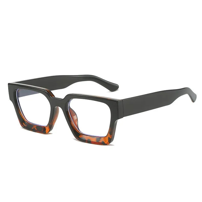 Retro Square Concave Anti-blue Light Glasses, European And American Fashionable Texture Thick-rimmed Eyeglass Frames 8539