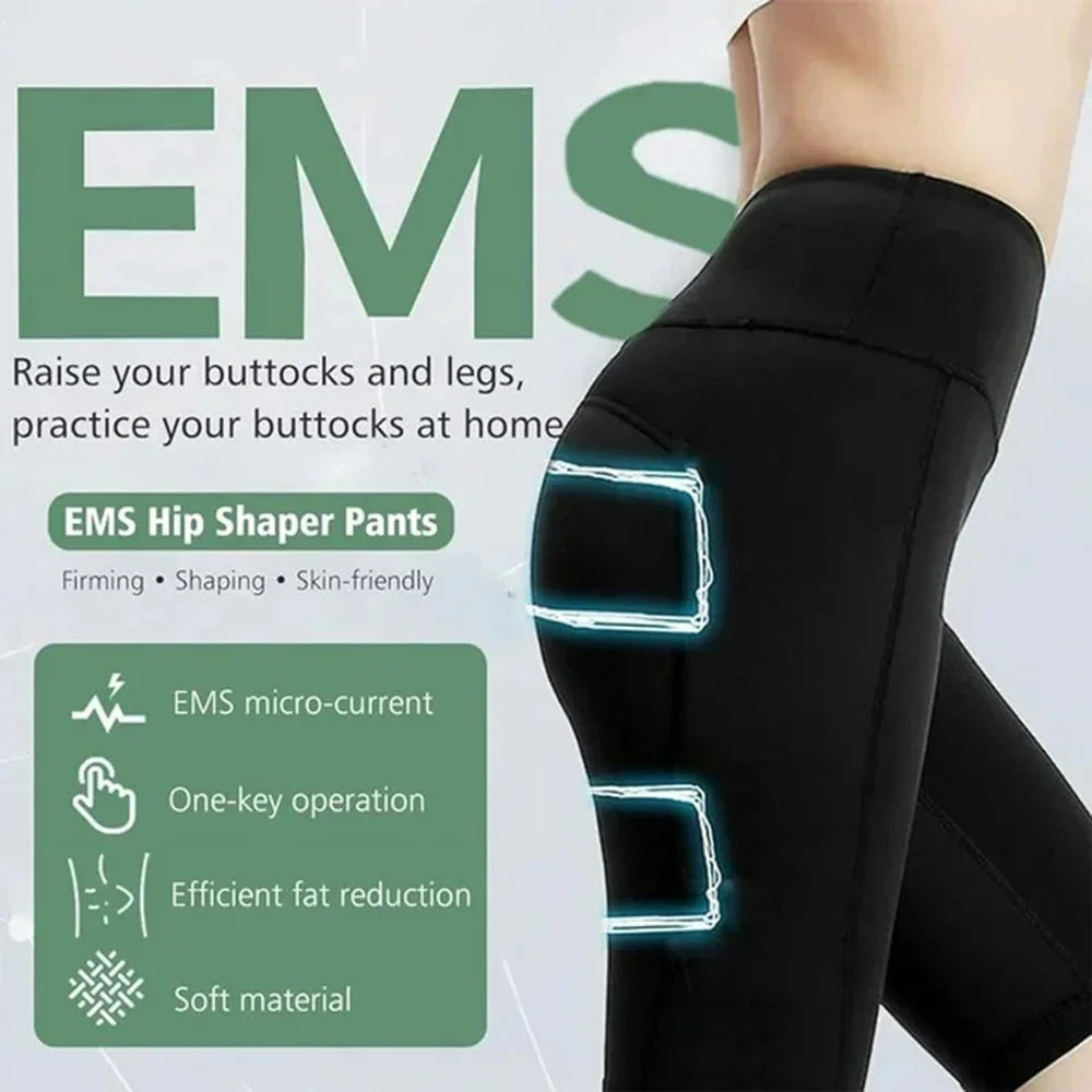 Intelligent Yoga Shorts EMS Micro Current Massage Stimulates Buttocks Muscles Lifts Buttocks And Shapes Training Pants USB
