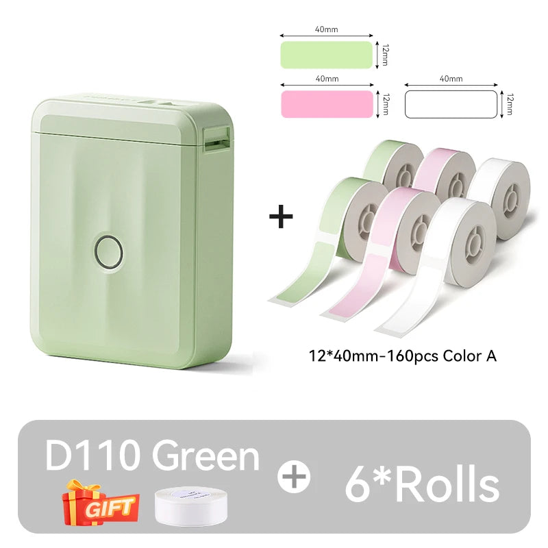 Niimbot D110 Mini Portable Thermal Printer Smart Pocket Self-adhesive Label Printer Bluetooth Price Label Sticker Maker For Home
