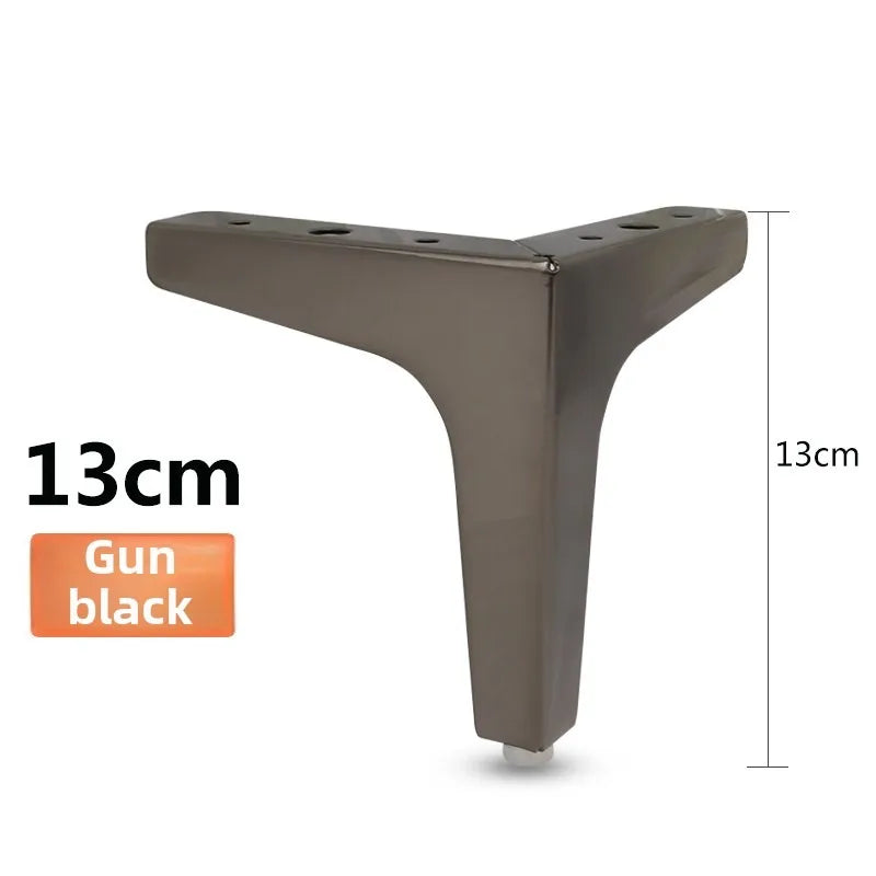 4pcs Modern furniture legs metal gold Black Iron Sofa Feet for Table Bed Chair Desk Dresser Cabinet support Furniture Hardware