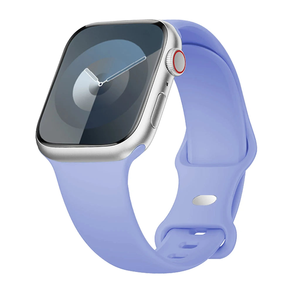Strap for apple watch band 40mm 44mm 45mm 49mm 41mm 46mm 42mm silicone correas bracelet iwatch series 3 5 6 7 8 9 ultra 2 se 10