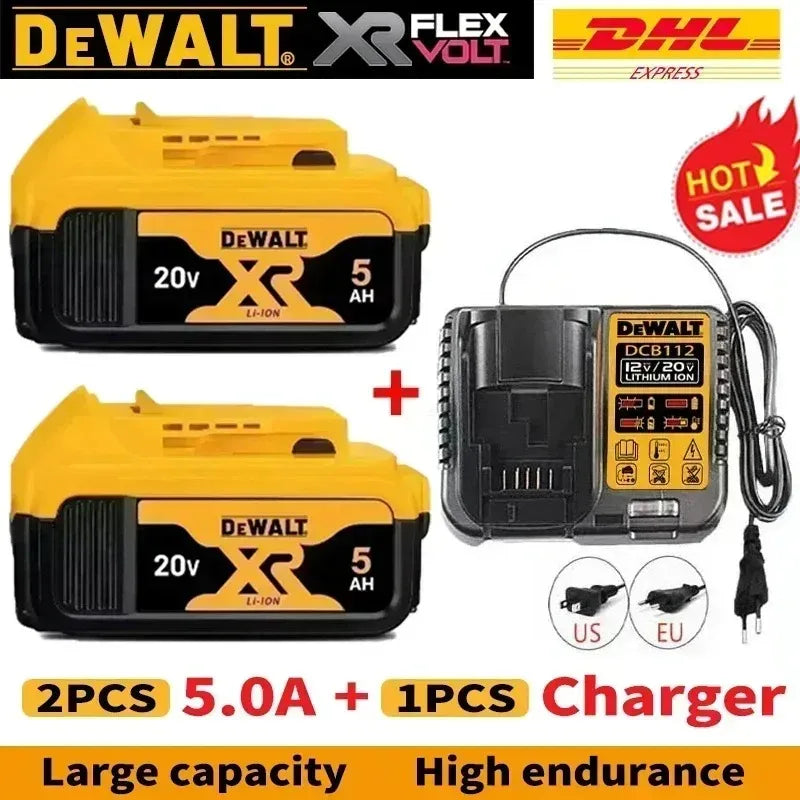 Original for DEWALT 20V/60V battery DCB606 DCB609 DCB182 DCB205 DCB206 DCB209 power tool 18V battery 6Ah 9Ah battery.