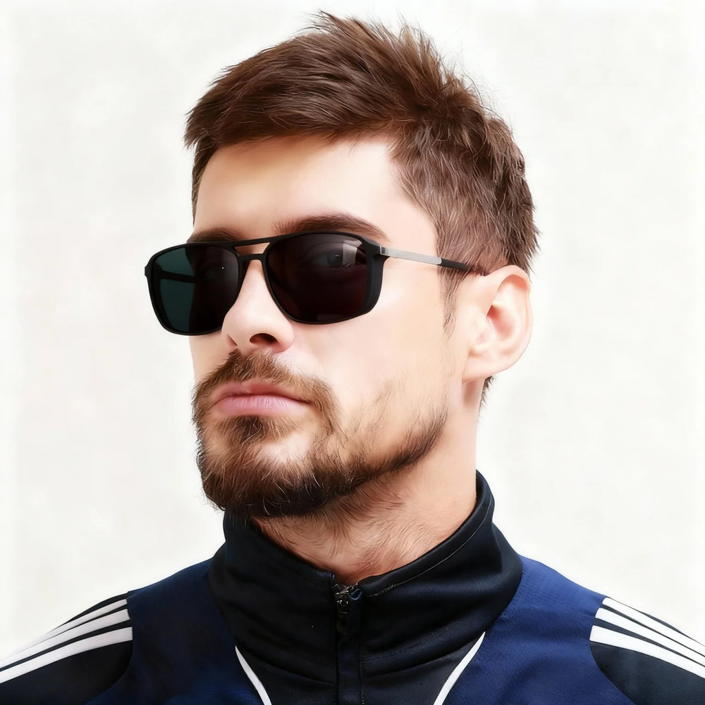 Classic Retro Square Frame Sports Goggles - Windproof & UV400 Protection, Unisex for Outdoor Adventures, Travel & Casual Wear