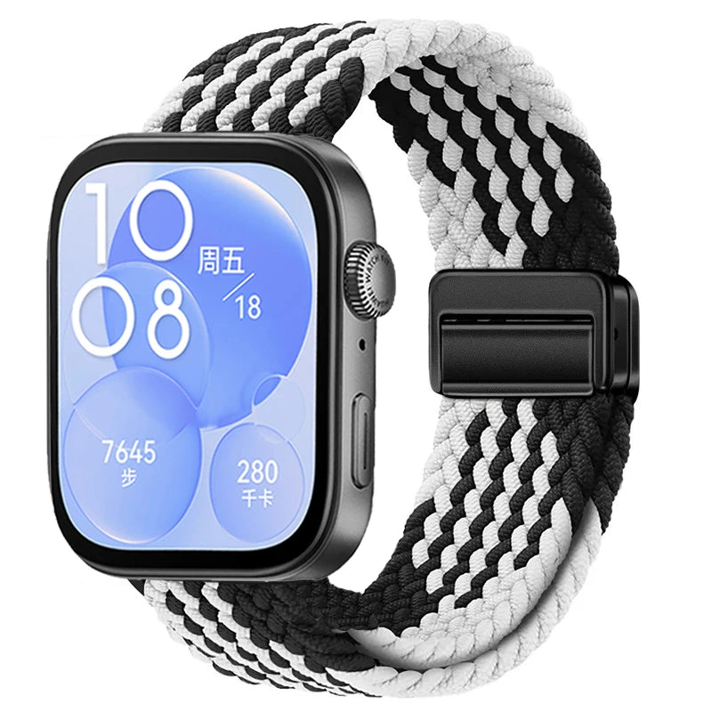 Magnetic Buckle Strap for Huawei Watch Fit 3/4/4 Pro Nylon Loop Bracelet Correa for Huawei Watch Fit 5/Fit 5 Pro Smart Wristband