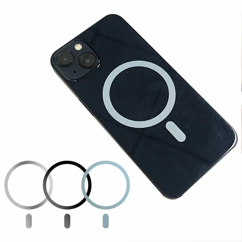 Metal Plate Ring for Magsafe Sticker Magnetic Support Ring Universal Wireless Charger Mobile Phone Sheet for iPhone 16 17 Xiaomi