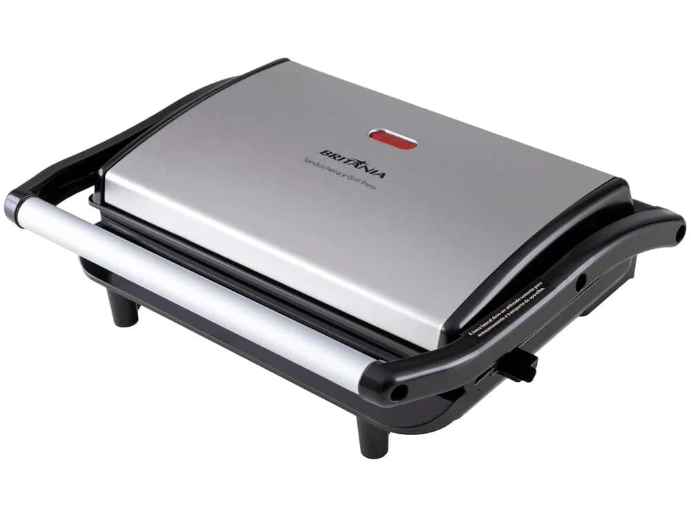 Britânia Press BGR27I 2-in-1 Sandwich Maker/Grill, Silver, 850W - 110V