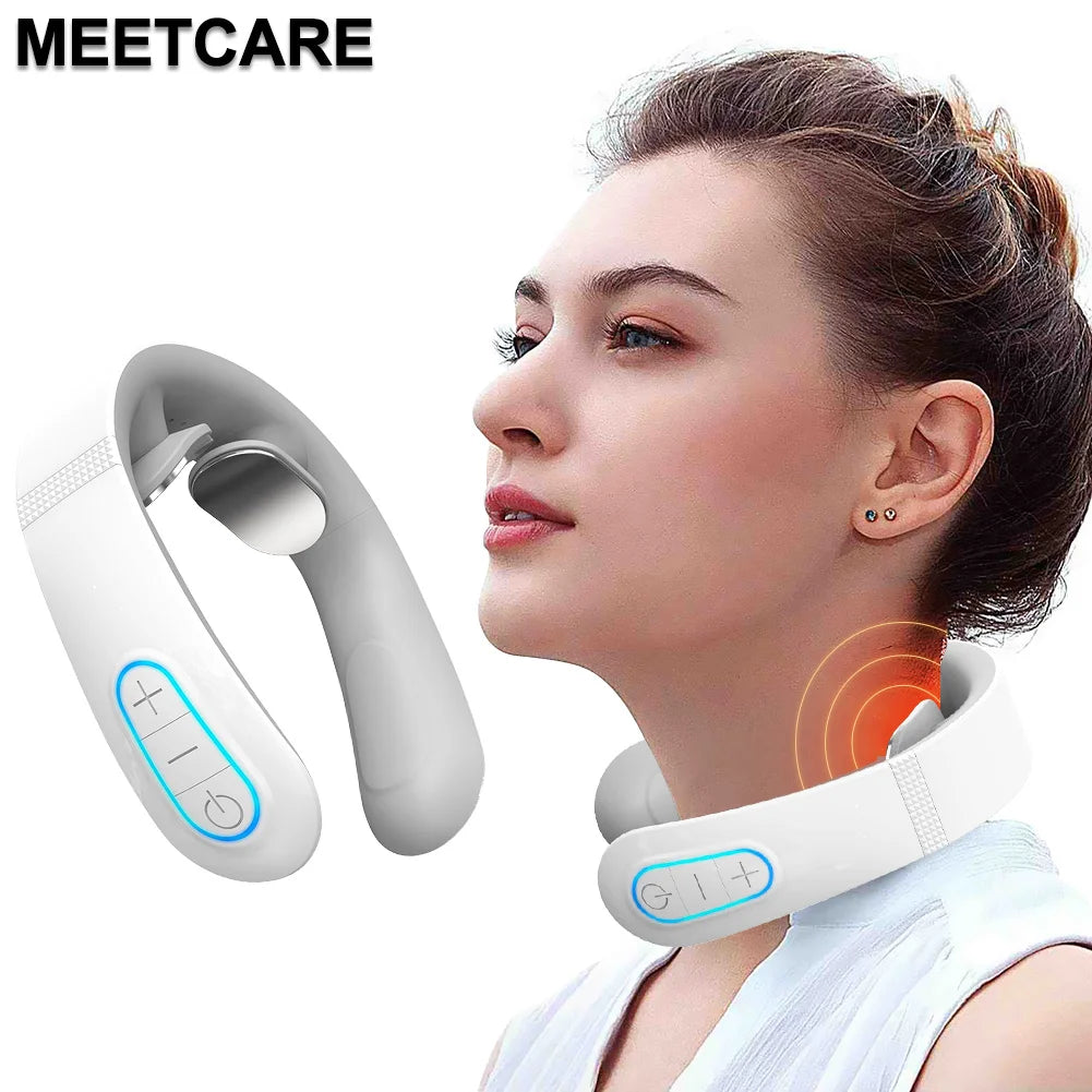 Pulse Neck Massager Electric Smart Cervical Massagers TENS Pain Muscle Kneading Massage