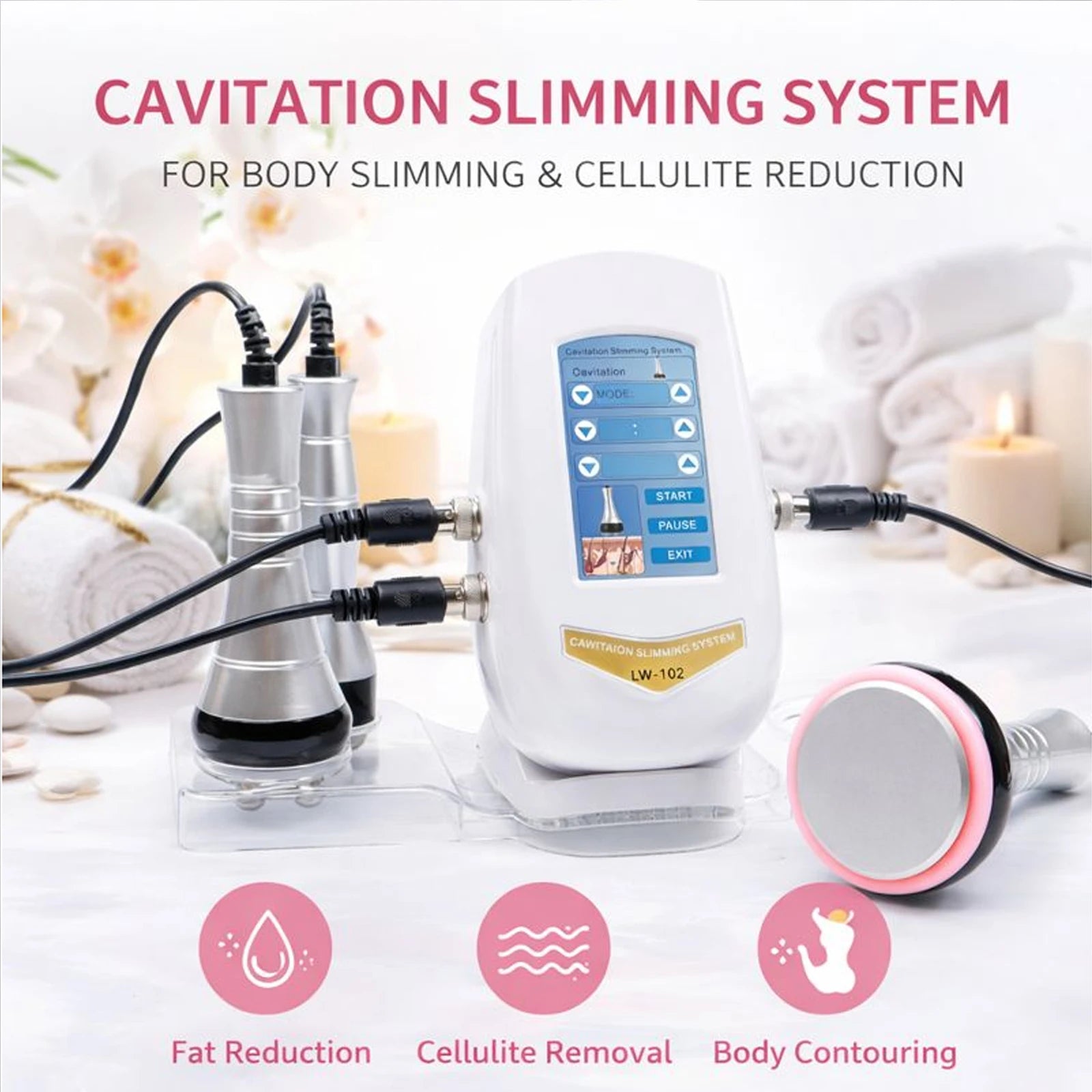 BEEMY  Ultrasonic Cavitation RF Body Slimming Machine Facial Massager Skin Tightening And Lifting Beauty Device for Skin Care