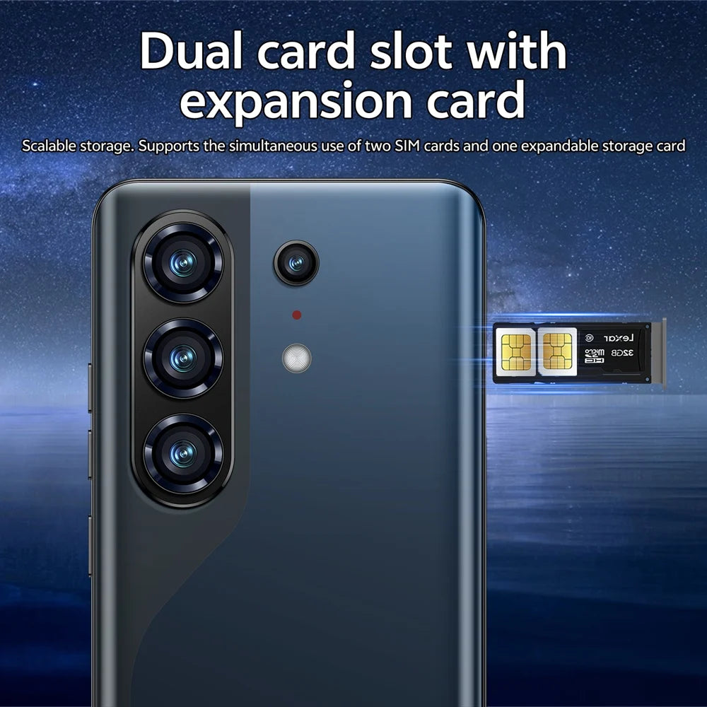 K-Touch Mobile Phones C26 Ultra Smartphone Android 5G 7.3 HD Cell Phone 22GB 2TB 7800mAh Octa Core Unlock Dual SIM 16+48MP Camera Global Version Cellphones
