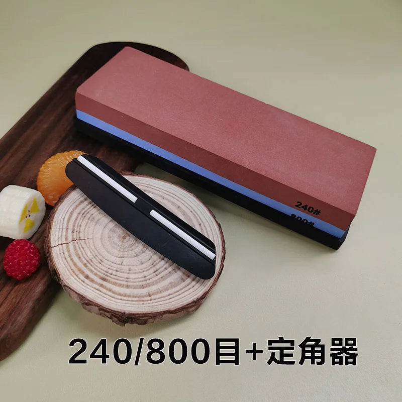 Professional Knife Sharpening Stone Kit 400/1000 3000/8000 Grit Non-slip Bamboo Base Double-side Knife Whetstone Angle Guide