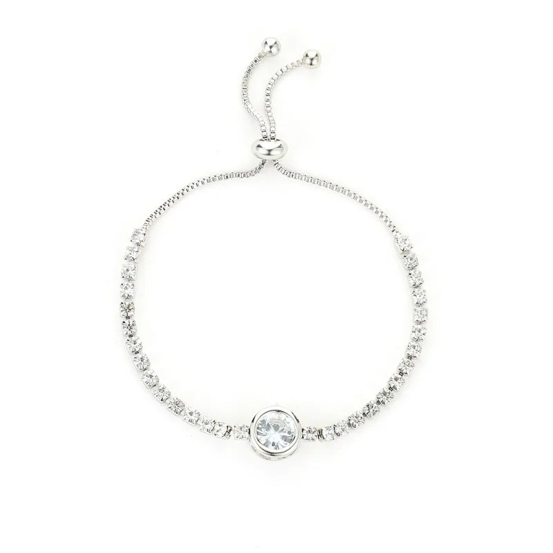 Luxury Color Cubic Zirconia Gold Color Tennis Bracelets For Women Girls 2022 New Trend Chain Bracelets Jewelry Party Gifts