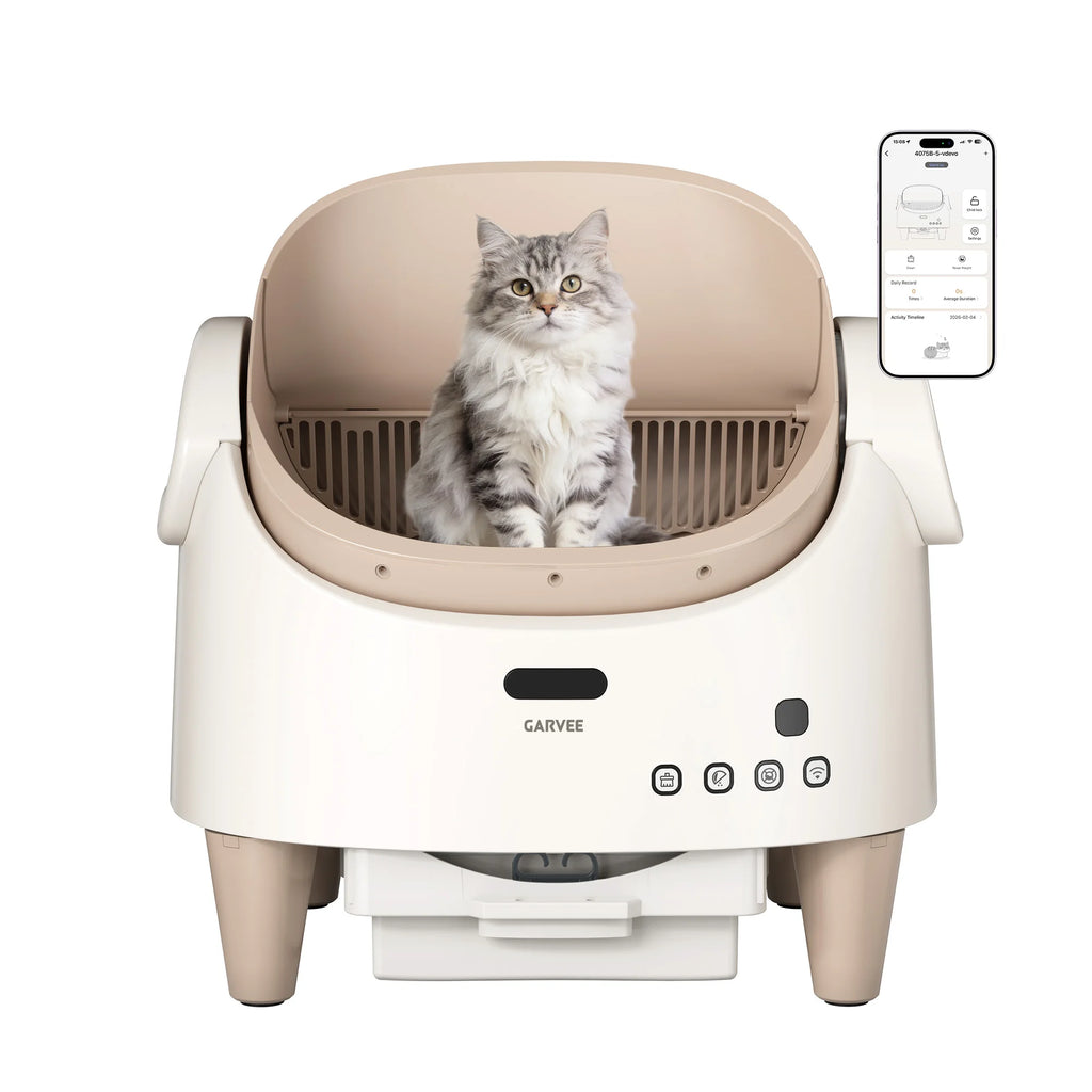 Self Cleaning Smart Litter Box APP Controlled Automatic Odor-Free Cat Toilet with Large Waste Bin for Single Multi Cats