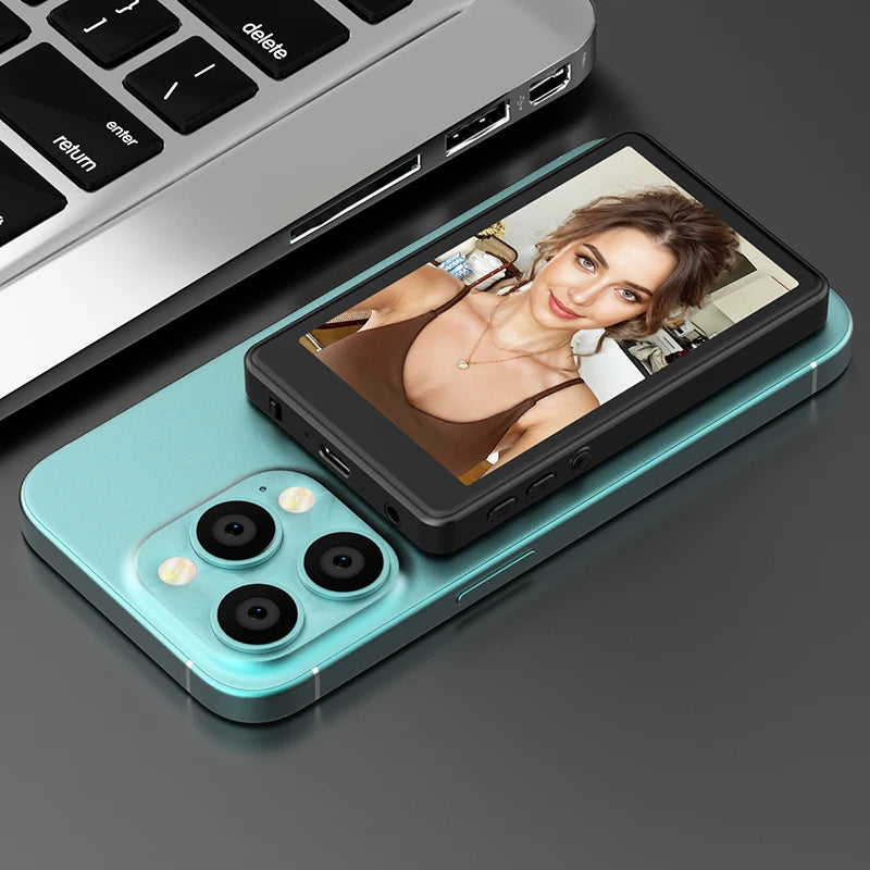 Magnetic Phone Monitor - Real-Time Selfie/Rear Cam - 4K Streaming Assistant - Wide Angle - Fits Most Phones